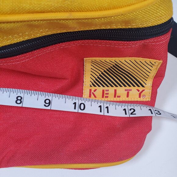 Vintage Kelty Oversized Fanny Pack Unisex Red Yellow Daypack Camping Hiking - Picture 7 of 8